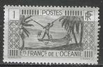 Frans-Oceanie 1939/1949 - Yvert 84 - Visser - 1 c. (PF), Verzenden