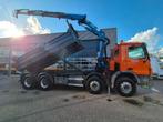 Mercedes-Benz Actros 3241 8X4 Containersysteem/ 20T HMF cran, Auto's, Achterwielaandrijving, Overige kleuren, 408 pk, Bedrijf