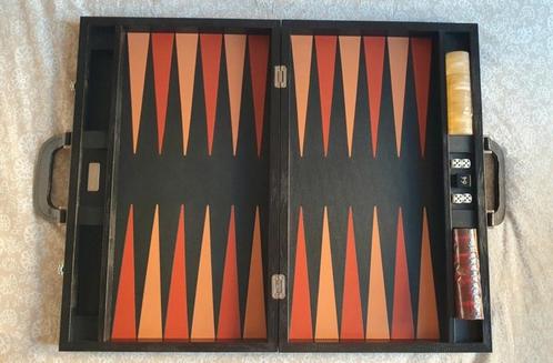 Rare large Backgammon set cuir reptile Renzo Romagnoli, Hobby en Vrije tijd, Gezelschapsspellen | Bordspellen, Ophalen of Verzenden