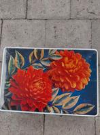 Oude koekendoos met afbeelding van bloemen., Verzamelen, Ophalen of Verzenden, Gebruikt