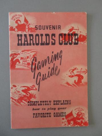 1949 Harolds Club Reno Nevada Gaming Guide spelinstructies beschikbaar voor biedingen