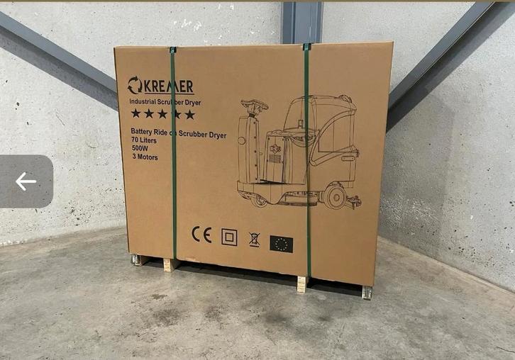 “NIEUW – Professionele ride-on schrobmachine 70L – direct b, Zakelijke goederen, Machines en Bouw | Onderhoud en Reiniging, Ophalen