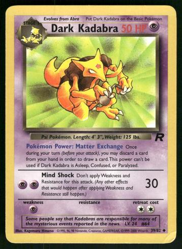 Dark Kadabra 39/82 - Team Rocket (NM) beschikbaar voor biedingen