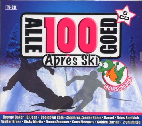 1097 - ALLE 100 GOED APRES SKI - 5CD/BOX - NIEUW, CD & DVD, CD | Compilations, Neuf, dans son emballage, Dance, Envoi