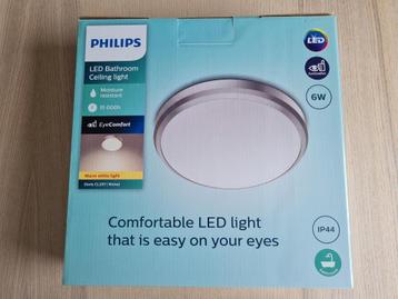 Philips badkamerplafondlamp LED Doris 1x 6 W 2700K nikkel