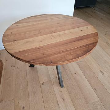 Ronde houten tafel - acacia 120cm beschikbaar voor biedingen