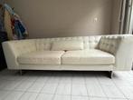 Wit lederen moderne zetel, Huis en Inrichting, Ophalen, Gebruikt, Minder dan 75 cm, 150 tot 200 cm