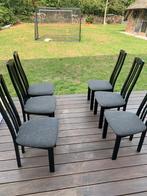 6 eetkamerstoelen, Ophalen, Hout, Gebruikt, Zwart