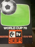 Football affiche coupe du monde Argentine 1978-38x48 cm-tbe, Enlèvement ou Envoi, Utilisé, Affiche, Image ou Autocollant