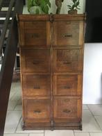 Zeldzame antiek eiken Dubbele notariskast / archiefkast, Antiek en Kunst, Ophalen