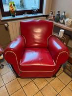 Fauteuil club moustache année 1930. À restaurer., Ophalen, Gebruikt, Leer