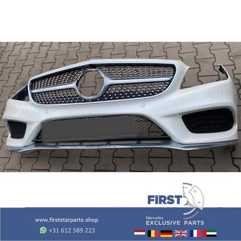W218 CLS AMG FACELIFT VOORBUMPER COMPLEET WIT ZWART GRIJS ET, Auto-onderdelen, Carrosserie, Bumper, Mercedes-Benz, Voor, Gebruikt