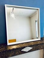IKEA NISSEDAL spiegel – wit – 65  65 cm, Ophalen, Vierkant, Zo goed als nieuw, Minder dan 100 cm