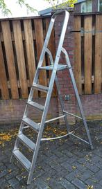 Aluminium ladder, Doe-het-zelf en Bouw, Ladders en Trappen, Ophalen, Gebruikt, Ladder, Opvouwbaar of Inschuifbaar