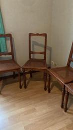 4 gevlochten stoelen, Antiek en Kunst, Antiek | Meubels | Stoelen en Sofa's, Ophalen