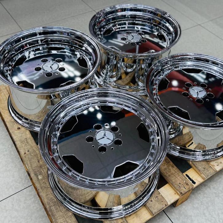 NIEUWE SET ‘AMG AERO III’ - 18 INCH BREEDSET!, Auto-onderdelen, Banden en Velgen, Band(en), 18 inch, Ophalen