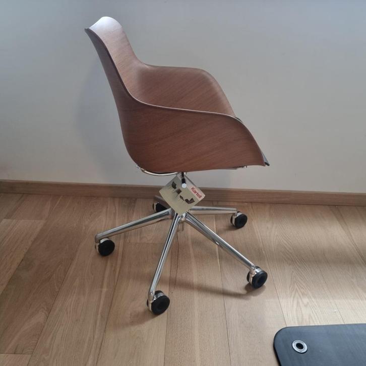 Kartell Q/Wood stoel, Huis en Inrichting, Stoelen, Zo goed als nieuw, Eén, Hout, Metaal, Overige kleuren, Ophalen