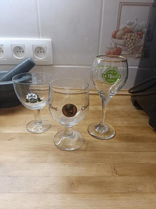 3 Galopin-glazen speciaalbieren, Verzamelen, Biermerken, Zo goed als nieuw, Ophalen of Verzenden