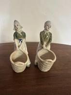 2 vissers beeldjes Delfts blauw, Antiek en Kunst, Ophalen