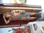 massief houten indiaan ruim 2 meter hoog, Antiek en Kunst, Ophalen