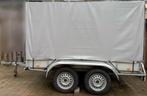 Aangangwagen dubbele as met huif in topstaat, Auto diversen, Aanhangers en Bagagewagens, Ophalen, Zo goed als nieuw