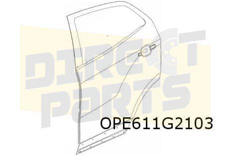 Opel Mokka (8/12-9/19) Achterportier Links (te spuiten) Orig, Auto-onderdelen, Carrosserie, Deur, Opel, Nieuw, Ophalen of Verzenden