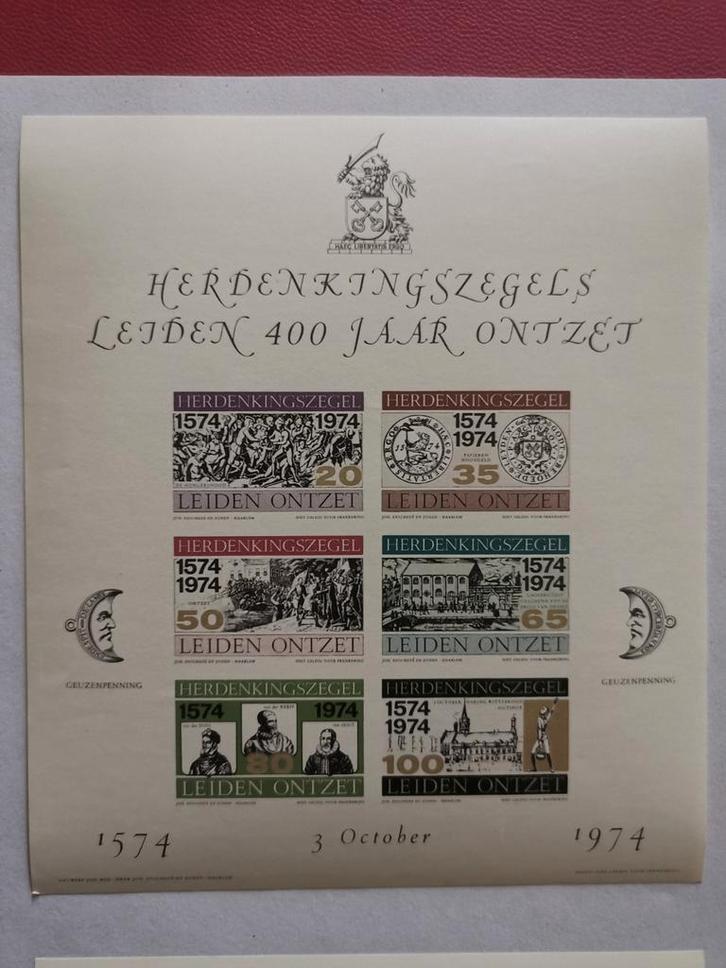 Kompleet Herdenkingszegelblokken 400 jaar Leiden ontzet., Postzegels en Munten, Postzegels | Nederland, Ophalen of Verzenden