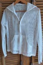 Netstof hoodie large., Kleding | Dames, Truien en Vesten, Ophalen of Verzenden, Zo goed als nieuw, Maat 42/44 (L), Wit