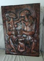 Koperen frame met reliëf van Afrikaanse kunst, Antiek en Kunst, Antiek | Brons en Koper, Ophalen, Koper