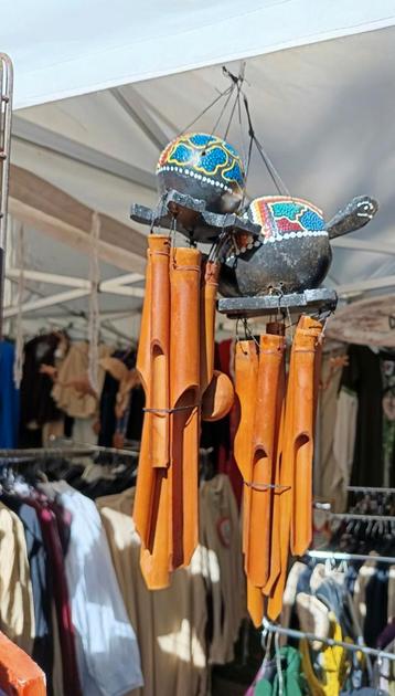 carillon tortue en bambou et coco 50 cm  beschikbaar voor biedingen