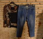 (8) -jeans femme t.40 bleu - newco + blouse t. 40 bréal brun, Kleding | Dames, Newco, Blauw, Ophalen of Verzenden, Zo goed als nieuw