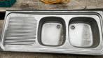 Inox spoelbak, Ophalen, Gebruikt, Minder dan 100 cm, 25 tot 50 cm