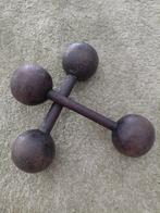 antieke gietijzeren halters - dumbbells -  handgewichten, Antiek en Kunst, Ophalen of Verzenden