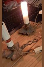 Bronzen Kandelaars met verlichting, Antiek en Kunst, Ophalen of Verzenden