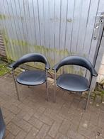 2 leren stoelen P 40 FASEM. 1970. Italiaans design., Ophalen