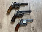 Set de 3 anciens revolvers Lefaucheux Penfire, 7 mm, Enlèvement ou Envoi