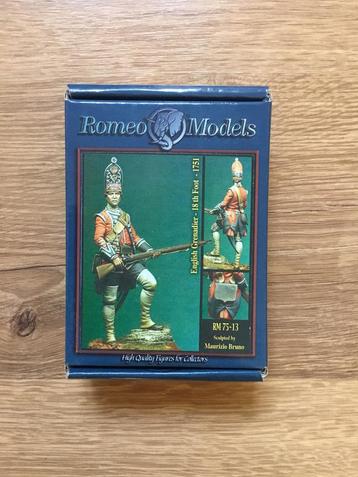 ROMEO MODELS RM 75-13 English Grenadier 1751 75mm., Enlèvement ou Envoi, Comme neuf, Personnage ou Figurines