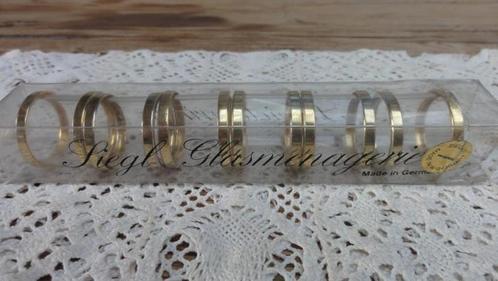 SALE 6 glazen vingerdoekjes, mini servetringen, Siegl, Antiek en Kunst, Curiosa en Brocante, Ophalen of Verzenden