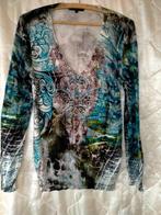 Lichte pull,gekleurde dessin,V-hals,Passport,maat:38, Kleding | Dames, Maat 38/40 (M), Passport, Overige kleuren, Ophalen of Verzenden