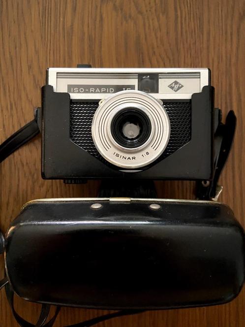 Agfa ISO-Rapid IF Camera – Vintage met Leren Etui, Audio, Tv en Foto, Fotocamera's Analoog, Gebruikt, Compact, Overige Merken