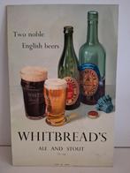 Oud metalen reclamebord Whitbread Ale andere Stout, Verzamelen, Ophalen of Verzenden, Zo goed als nieuw