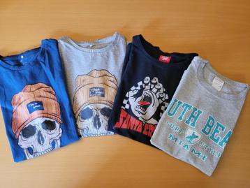 lot van 4 t shirts 12j beschikbaar voor biedingen