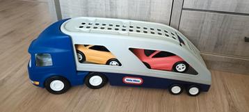 Vrachtwagen met 2 auto's van little tikes.... s, Kinderen en Baby's, Speelgoed |Speelgoedvoertuigen, Ophalen, Zo goed als nieuw