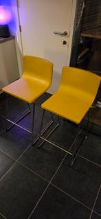 Barkruk geel Bernhard Ikea 2x, Huis en Inrichting, 2 krukken, Ophalen, Zo goed als nieuw