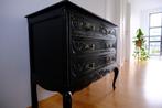 Opgemaakte vintage ladekast (eiken) in barokstijl, Huis en Inrichting, Ophalen, Gebruikt, 50 tot 100 cm, Minder dan 100 cm