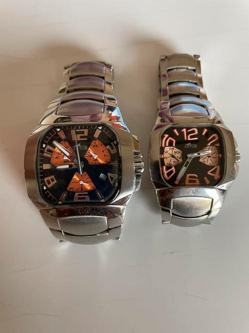 Lotus koppels horloges, Handtassen en Accessoires, Horloges | Dames, Zo goed als nieuw, Polshorloge, Overige merken, Staal, Staal