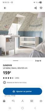 Lit bebe ikea avec matelas et housses, Enfants & Bébés, Enlèvement
