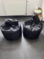 2 zwarte zitzakken, Huis en Inrichting, Zitzakken, Ophalen, Zo goed als nieuw, Zwart, Zitzak