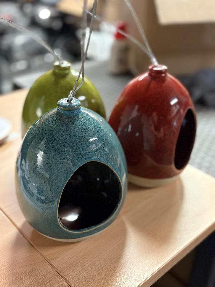 Keramischevoeder bakjes met stalen kabel, Dieren en Toebehoren, Dierenvoeding, Ophalen