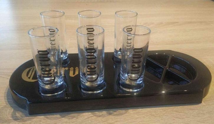 Set van 6 shooters met tequila cuervo, Verzamelen, Glas en Drinkglazen, Nieuw, Borrel- of Shotglas, Ophalen of Verzenden